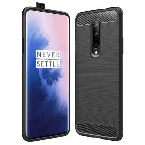 Mofi Flexi Slim Carbon Fibre Case for OnePlus 7 Pro - Brushed Black